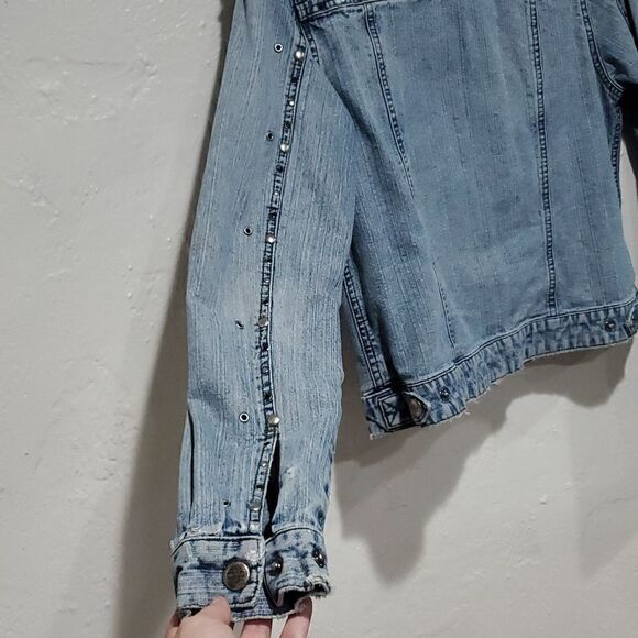 Vintage Y2K Harley-Davidson Jean Jacket With Embroidery & Studs - Picture 12 of 16